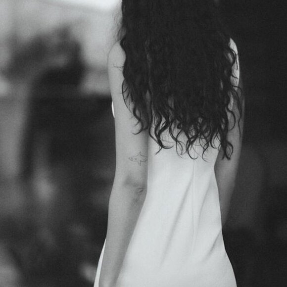 Zara Cream Mini Dress with Brown Belt - Picture 8 of 13